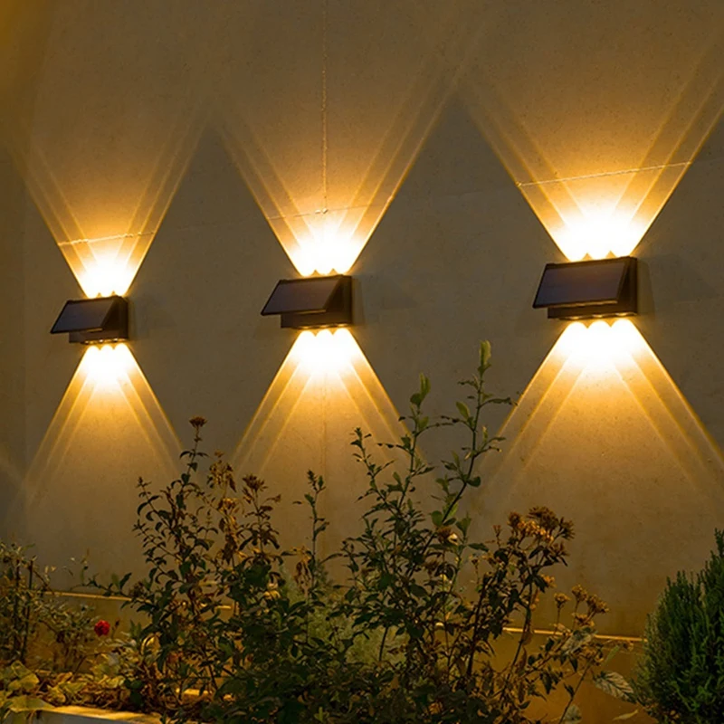Solar Wall Light -LED Outdoor Wall Solar Light Waterproof Garden Wall Decoration Lighting For Villa Patio Stair Corridor