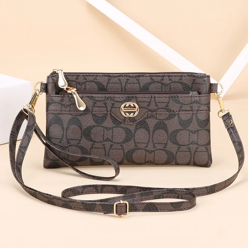 Fashionable Small Square Bag Women's Handbag Crossbody Coin Phone Bag PU Material Retro European Style Daily Match Bag