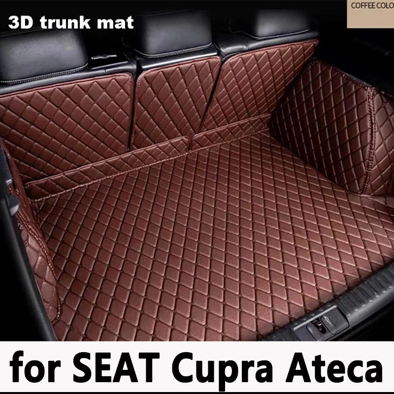 Car Rear Trunk Mats For SEAT Cupra Ateca KH7 2016~2023 5seat Waterproof Cargo Tray Trunk Carpet Tapis De Voiture Car Accessories