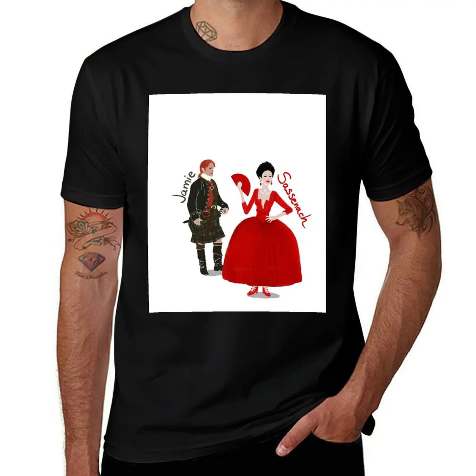 Футболка Sassenach and Jamie Fraser, Outlander, быстросохнущая, для активного отдыха