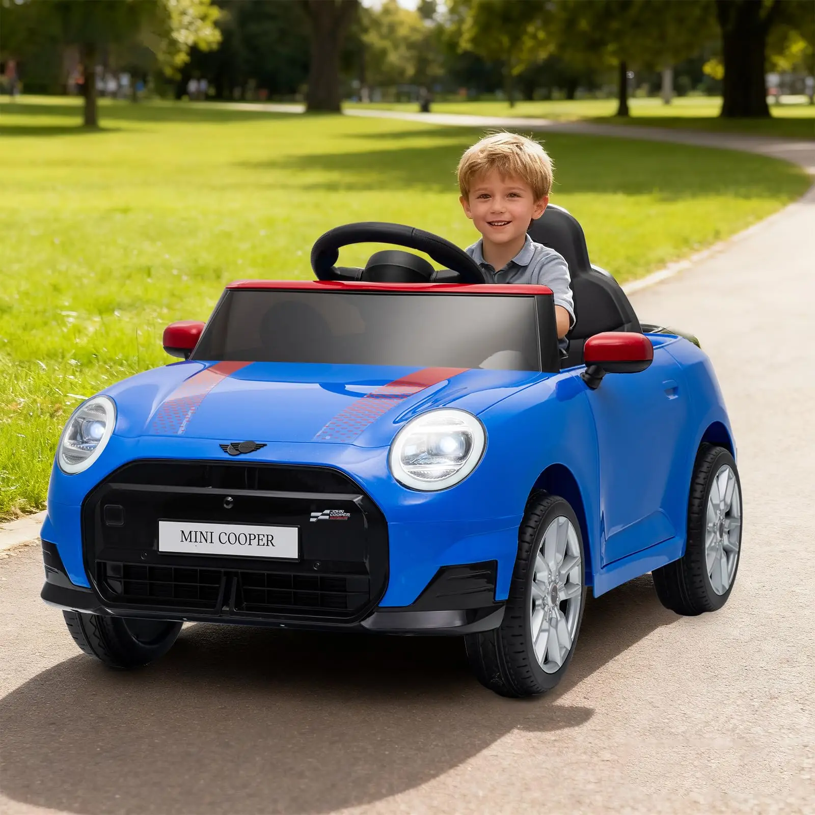 12V Kids Electric Ride On Car With Remote Control, 4.5Ah Rechargeable Battery, Mini Style Toy Vehicle, LED Lights, Wheels And Charger