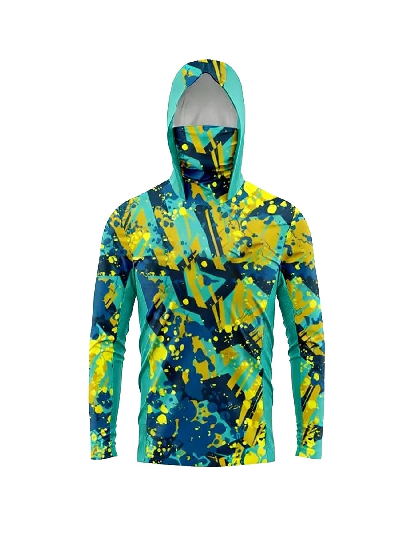 

Fishing Hoodie Anti-UV Sunscreen Sun Protection Clothes Fishing Shirt Breathable mask Hooded Sportswear
