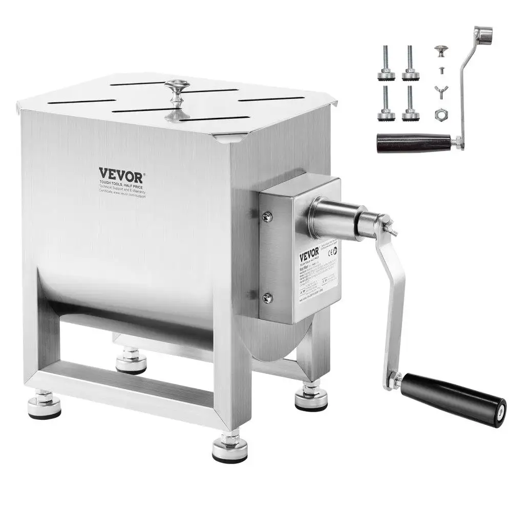 Manual para batidora de carne, tanque máximo de 15L, 15LB, para máquina procesadora de salchichas y carne