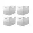 

Utility Storage Organizer Bin, Clear, Set of 4