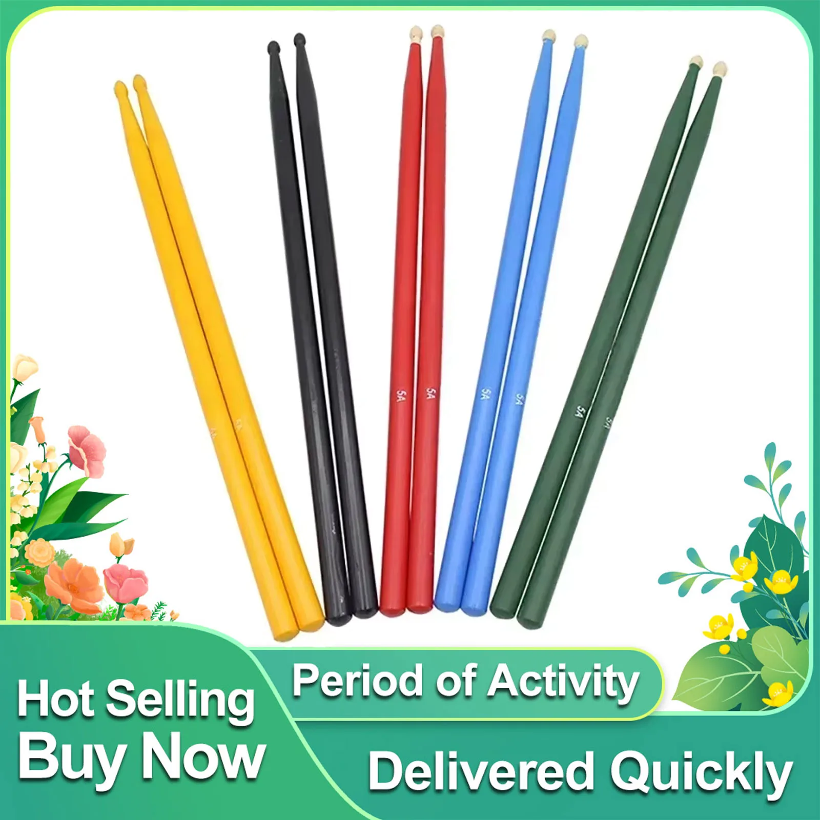 SLADE 5/12 Stück 5A DrumSticks Ahorn Leichte Drumsticks Musikwerkzeuge Multi Farben Drumsticks Percussion Instrument Zubehör