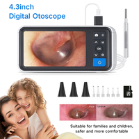 Digital Otoscope 3.9mm Lens 1080P HD Camera With 4.5'' LCD Screen And 6 LED Lights Ear Wax Removal Tool for Kids/Adults