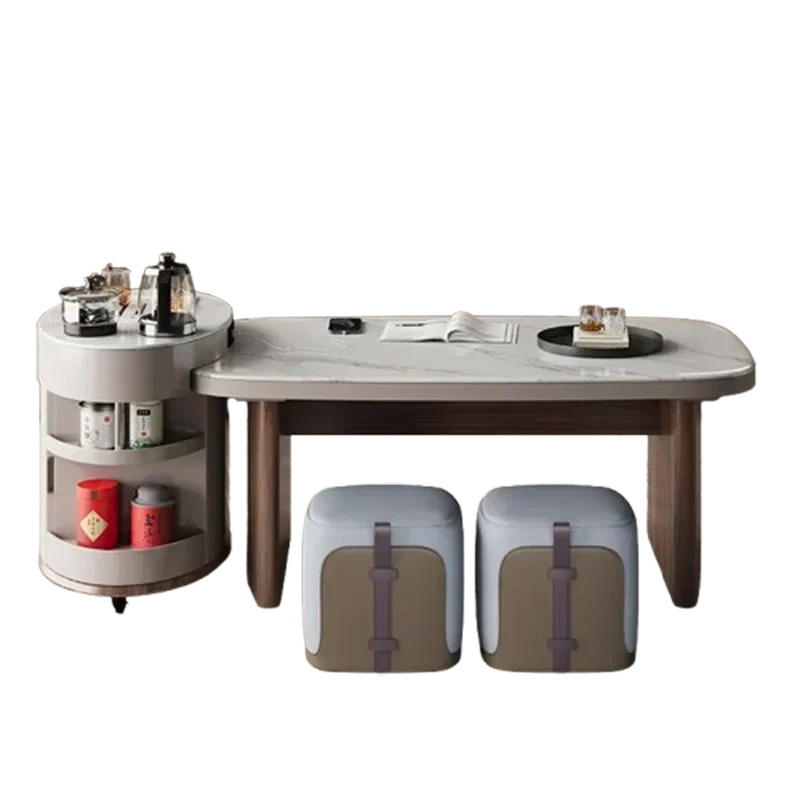 White Coffee Table Versatile Multi Functional Aesthetic Storage Glamour Mesas Centro