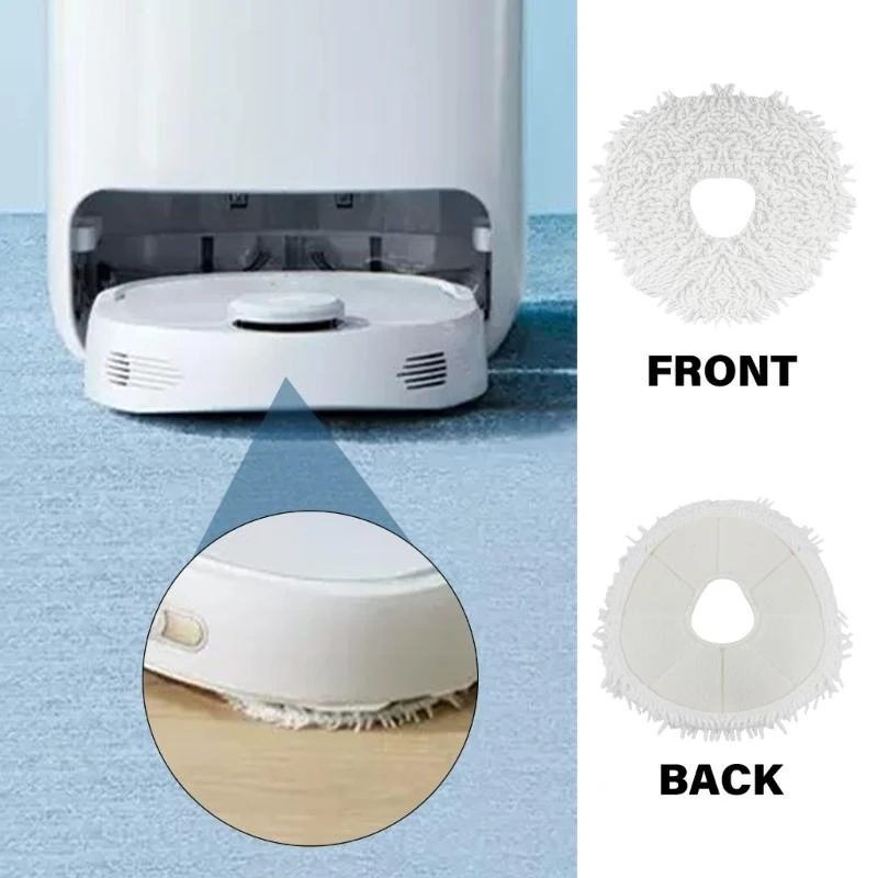 2/4/6/10Pcs Microfiber Mop Cloths for J1/J2 Robot Vacuum Cleaner Mop Pad Washable Wipes Replacement Accessories