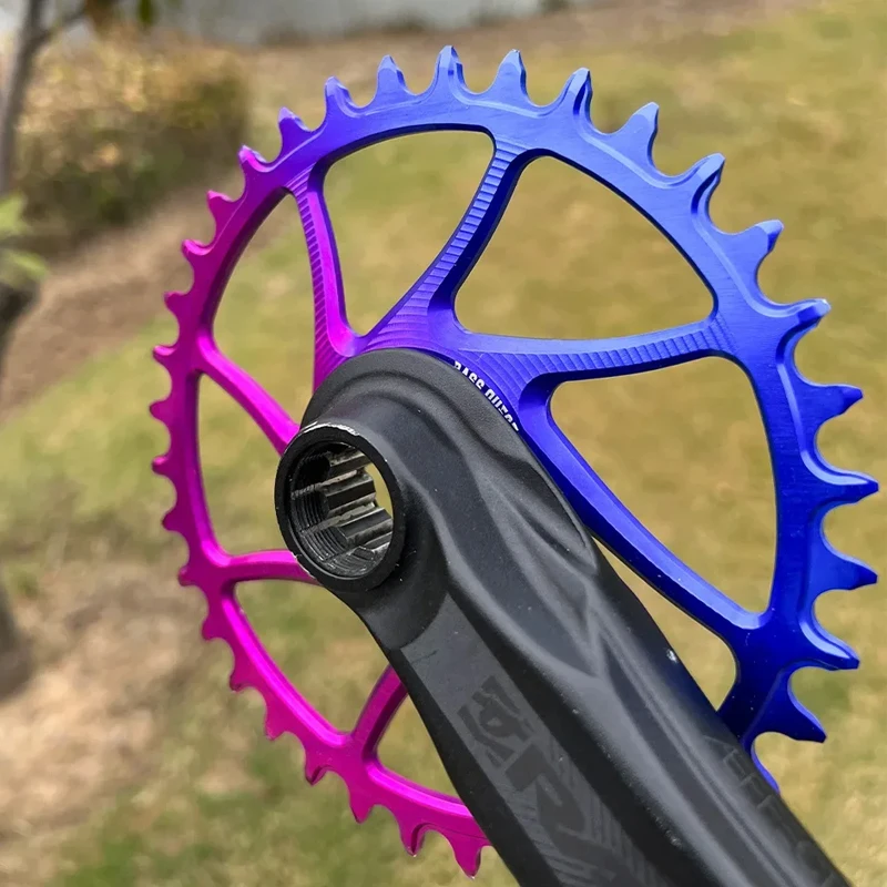 

PASS QUEST 3 мм смещенная градиентная двухцветная узкая широкая звездочка 28-38T для шатунов с прямым креплением, совместимая с гоночным лицом