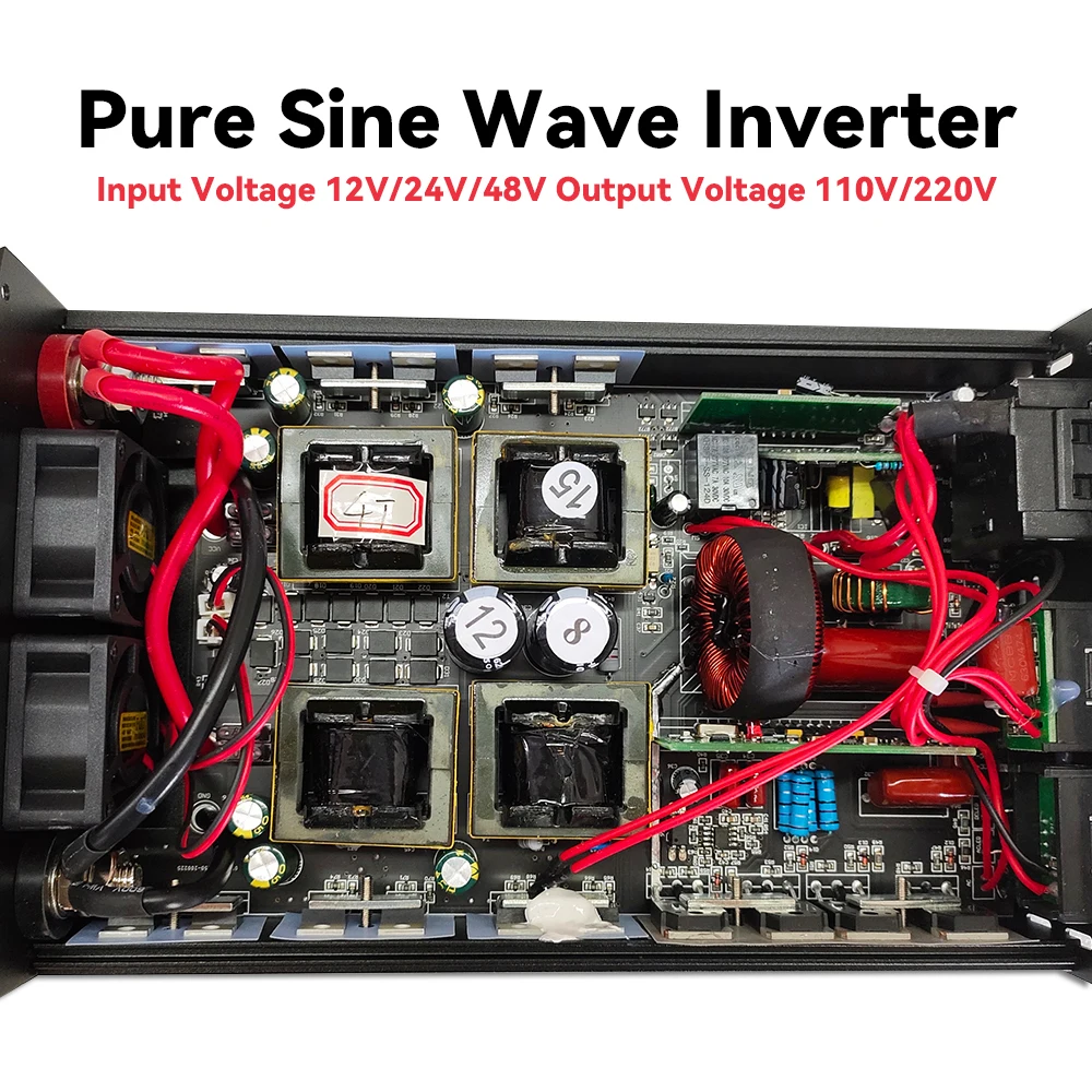 Conversor de tensão de onda senoidal pura, inversor de energia, sistema de turbina eólica, 12v, 24v, 48v, 220v, 110v, 6000w, 3000w, 4000w