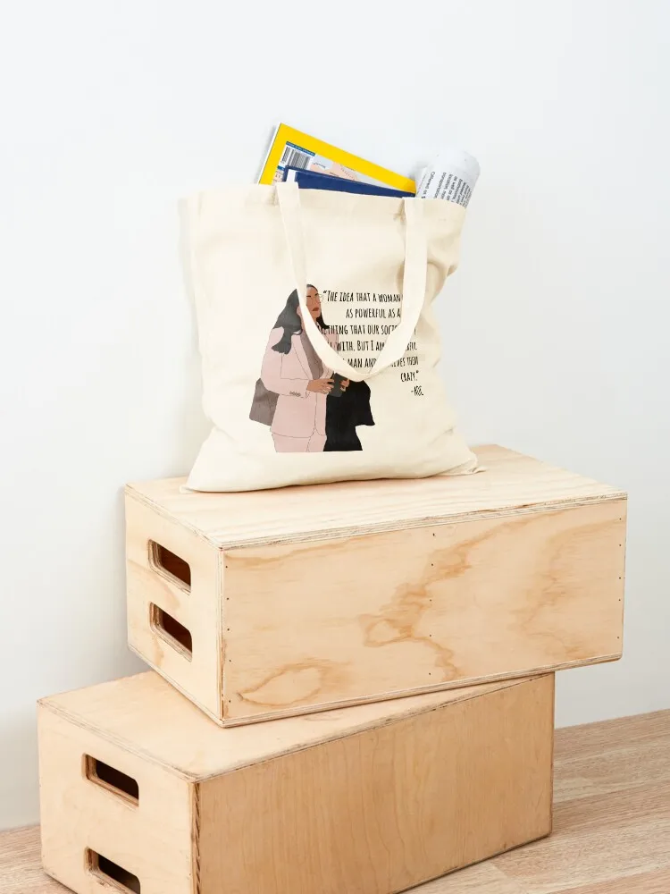 حقيبة يد AOC Quote قابلة للطي وقابلة لإعادة الاستخدام وحقيبة قماش للنساء وحقيبة يد للشاطئ