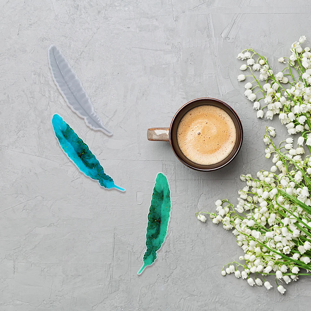 

4pcs Silicone Mold For Bookmark Diy Epoxy Resin Casting Mould Craft Making Tool Handmade Pendant Accessory Jewelry