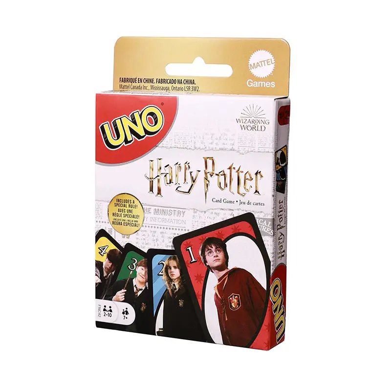 Mattel UNO, Гарри Джеймс Поттер, семейная модель родителя-стандартная игра, Повседневная головоломка, настольная игра, двусторонняя игра в покер, Мультиплеер