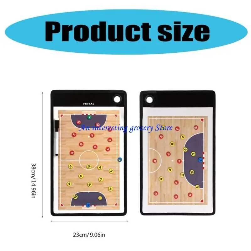 لوحة تدريب كرة السلة 652D مع قلم مسح جاف ومغناطيس، لوحة مسح جافة لكرة السلة لمدربي رياضة كرة القدم