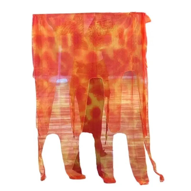 652F Praise Dance Worship Flags Praise Church Flags with Scalable Rod Flame Pattern Worship Wing Flags for Adults Enduring