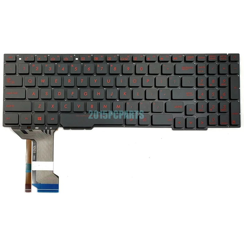A+New for Asus ROG Strix GL553VD GL553VE GL753VD GL753VE GL753VW Keyboard US Backlit
