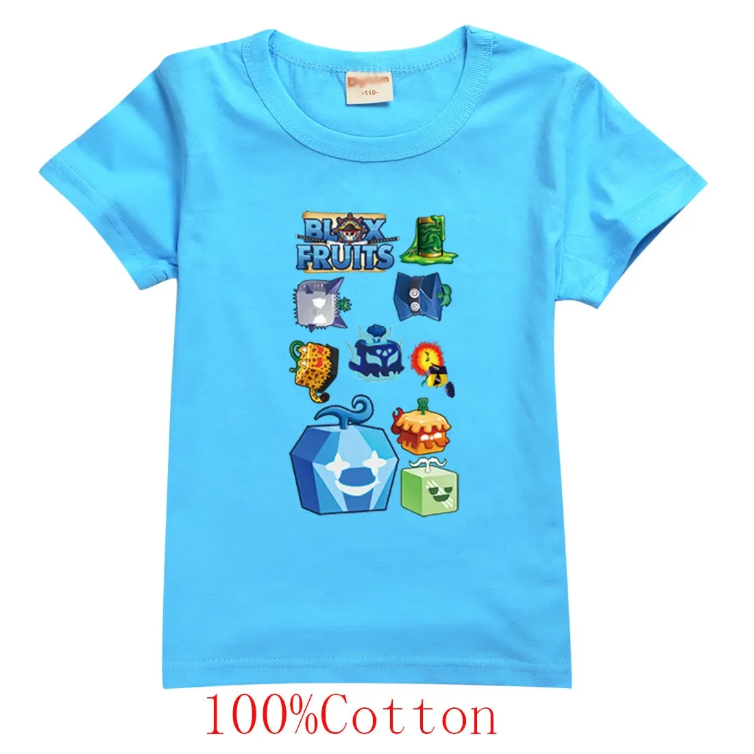 New Game Blox Fruits TShirt Kids Short Sleeve Tops Baby Girls 2024 Summer T-shirt Children Fashion Clothes Junior Boys Tshirts