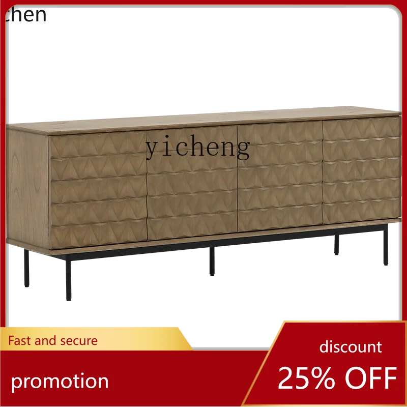 

ZML Entrance Cabinet Dining Side Carved Bucket Cabinet TV Cabinet Quiet Wind Living Room Furniture