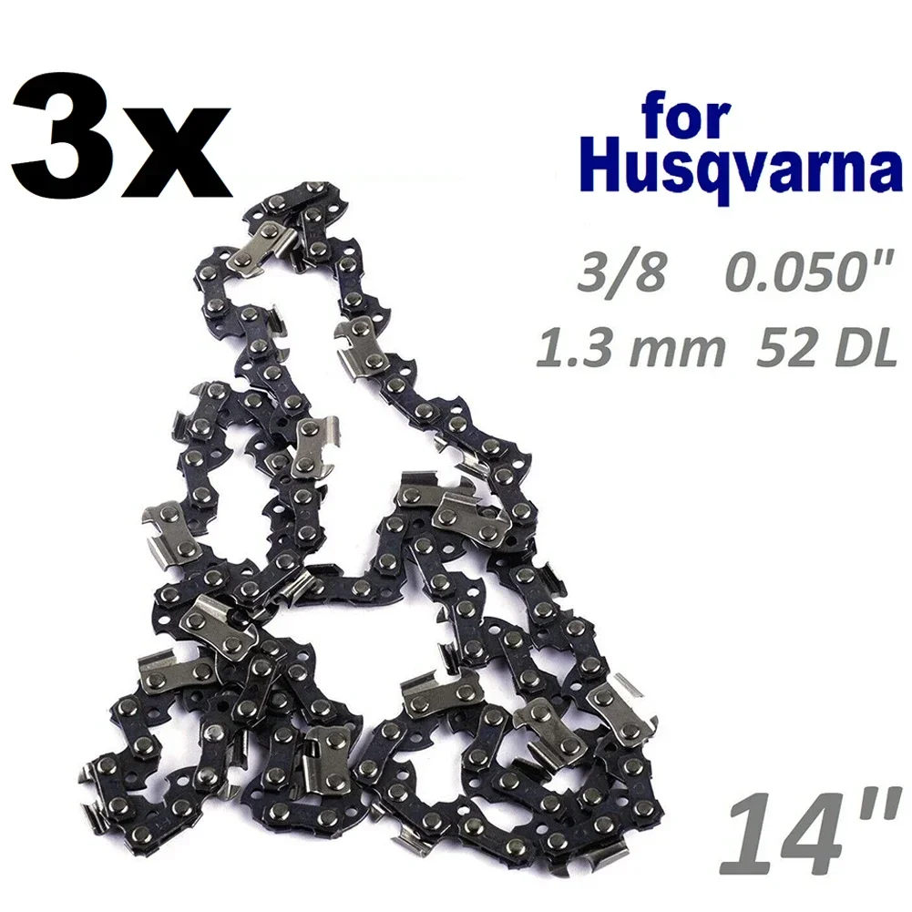 

3Pcs 14& 35cm Chainsaw Saw Chain 1.3MM 3/8 0.050& 52 Fits For HUSQVARNA 135 235 236 Garden Power Tool Chainsaw Parts Accessories