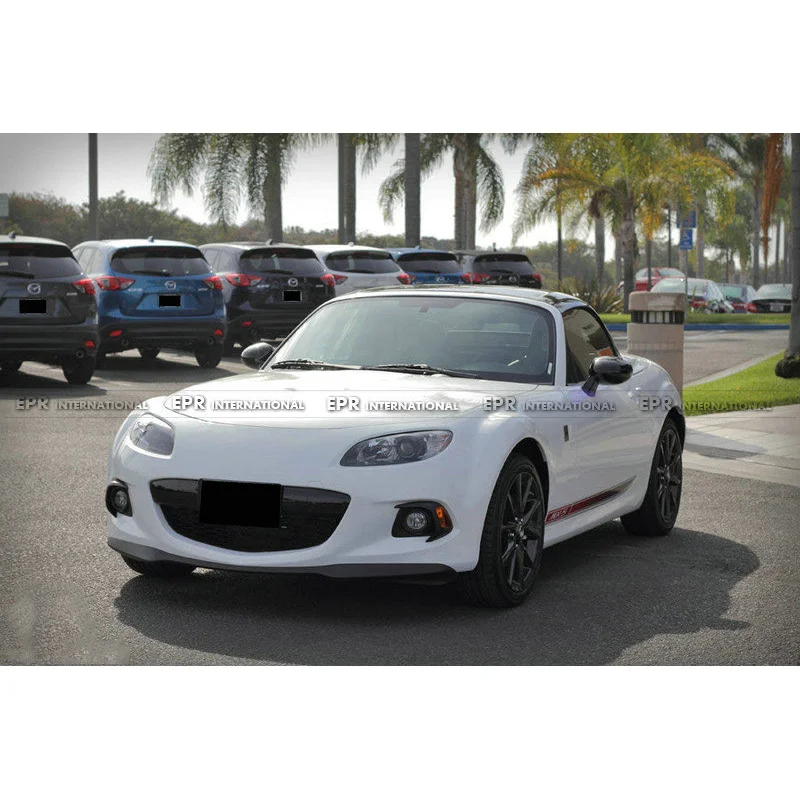 مناسبة لتعديل Miata Mazda MX5 NC NC3 من ألياف الكربون الشفة الأمامية الصغيرة المحيطي الأمامي الفاصل الذقن إضافة