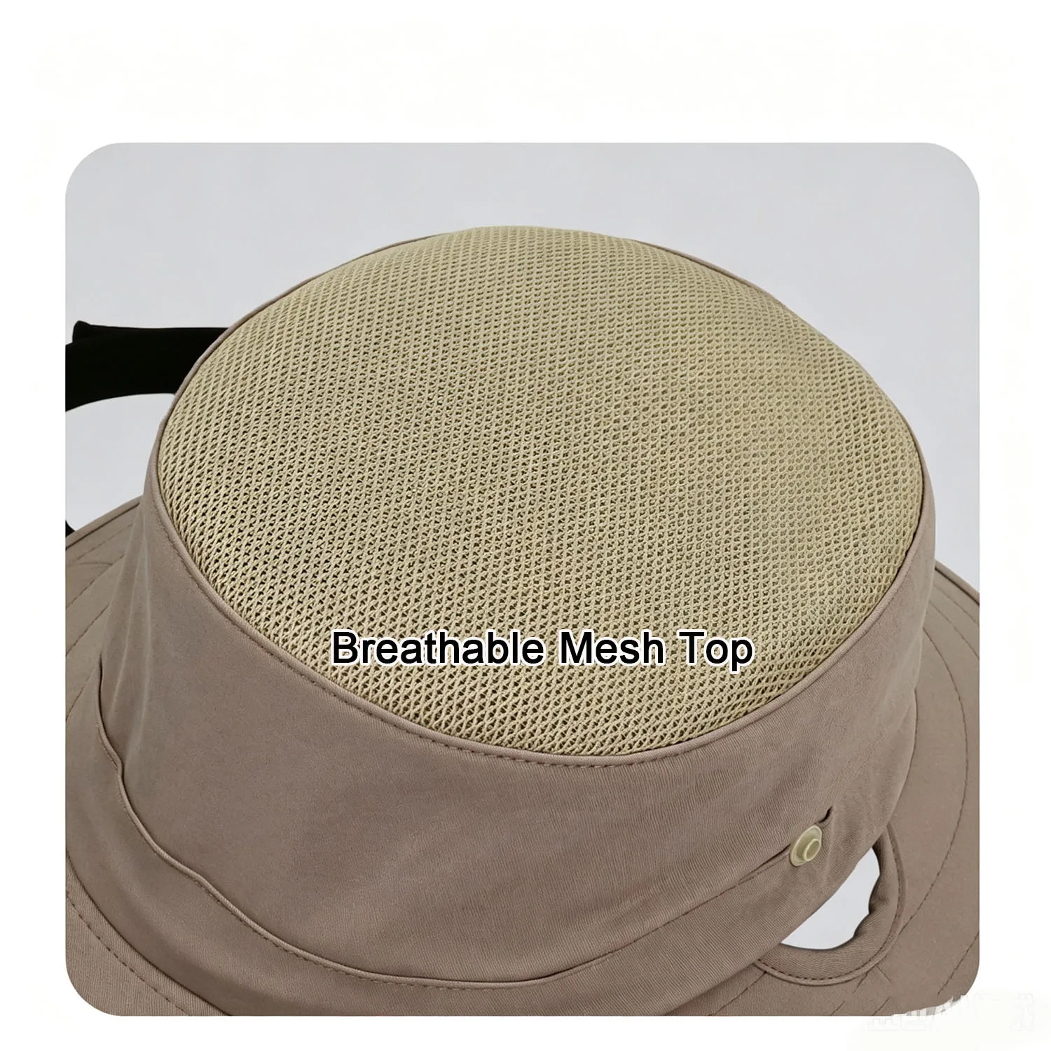 2‑in‑1 Snorkel Boonie Bucket Hat Quick‑Drain Water‑Sports Sun Hat Snorkel Hole Chin Strap UV‑Protection for Diving Beach Fishing