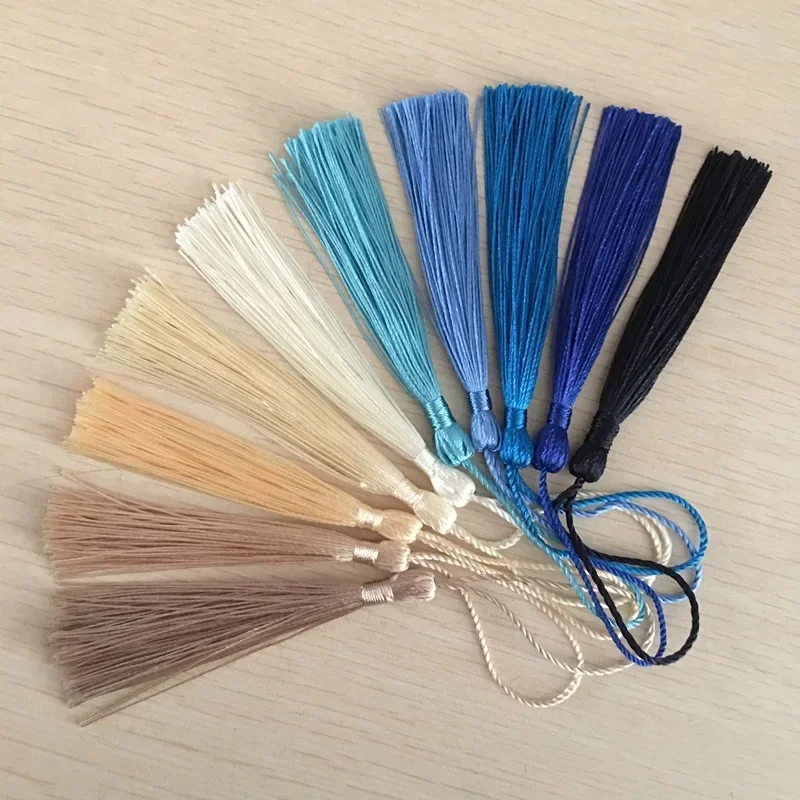 wholesale 100pcs/lot 8cm vertical tassel silk fringe sewing bang tassel trim decorative key tassels for curtain home decoration