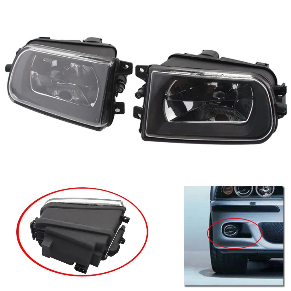 

Car Fog Light Housing Lens Clear No Bulbs 63178360575 Fit For BMW E39 1995-1999 Fog Lamp
