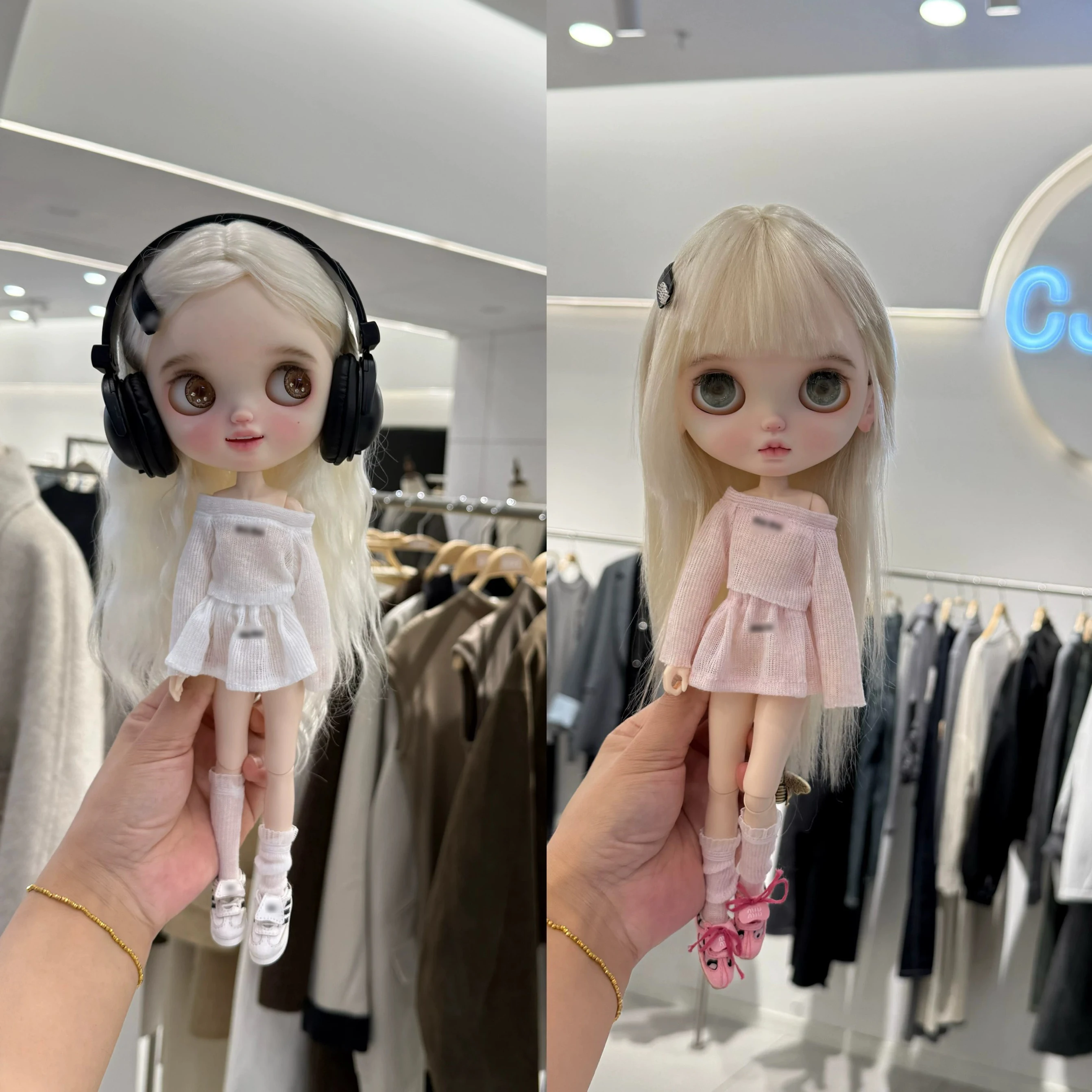 

ICY DBS Blyth Doll Одежда Модный сладкий вязаный топ без бретелек + плиссированная юбка + кружевные носки для 19 суставов OB24 Azone Doll DIY Dress Up