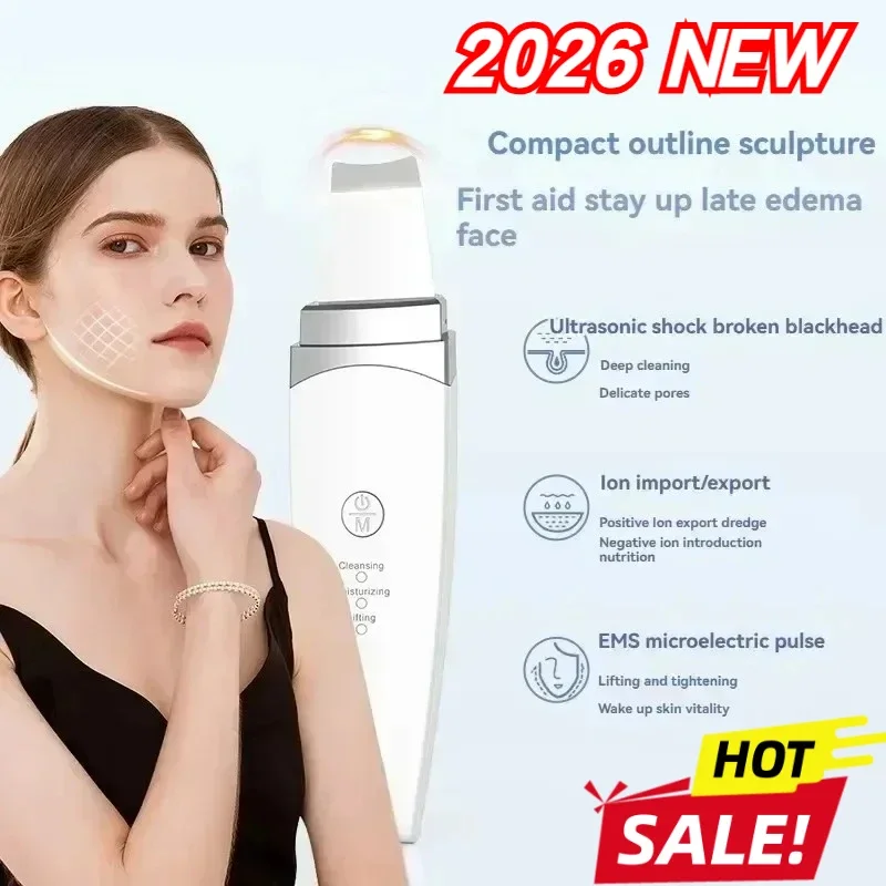 プロフェッショナル超音波スキンスクラバーツール 2026年アップグレード ブラックヘッドリムーバー 毛穴クリーナー ディープクレンジング 優しい肌の角質除去