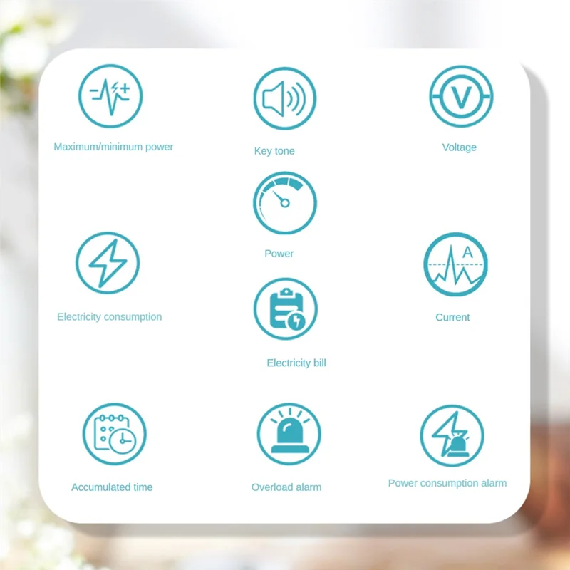 AB08-EU Plug,Digital Energy Meter Wattmeter Socket Voltage Power Consumption AC230V 16A Electricity Analyzer Monitor Tester