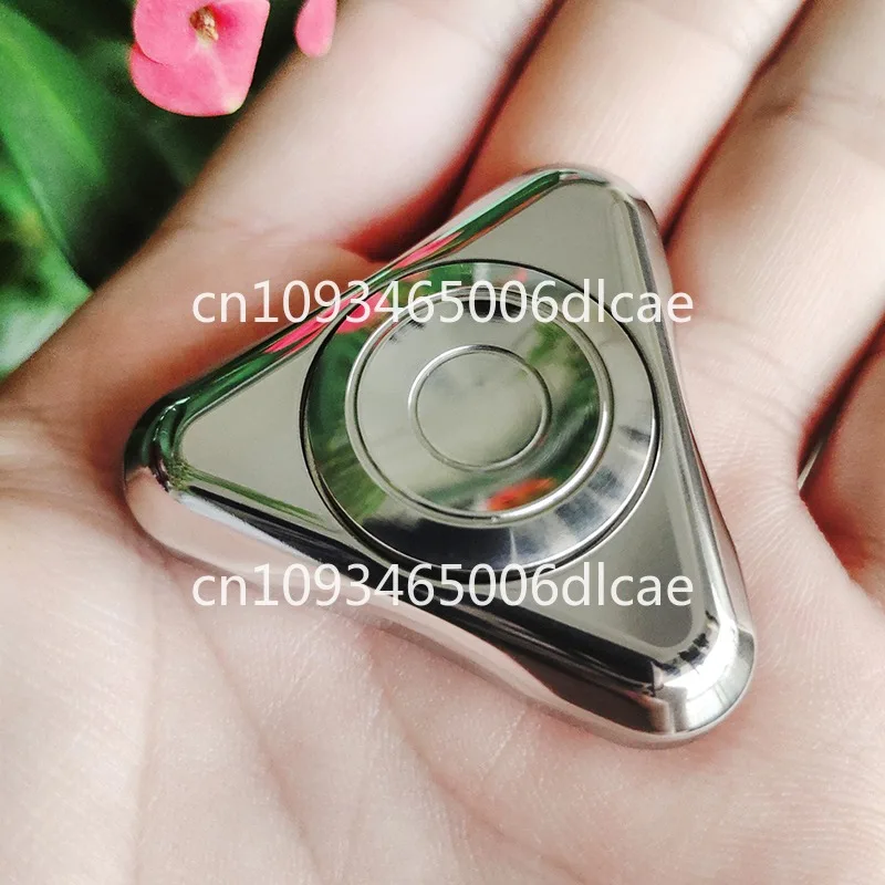 Stainless Steel Fingertip Gyro British Triangle, Spiral Between Fingers