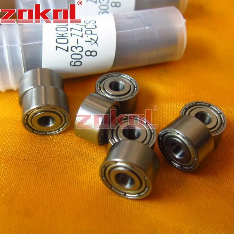 ZOKOL P0 small bearing, micro bearing 603 604 605 606 607 608 609 ZZ Z RS 2 RS ABEC-1 8x22x7 7x19x6  6x17x6 5x14x5 4x12x4mm