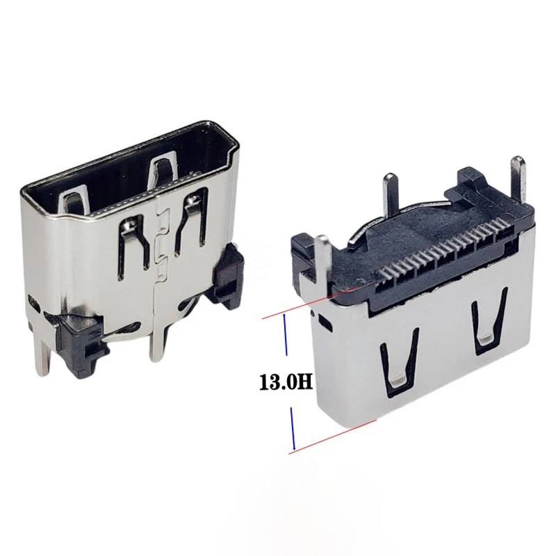 2 stücke HDMI-Port Jack Stecker Stecker 19PIN 19P Vertikale SMT SMD 180 Grad HD 19 PIN HDMI-kompatibel Buchse Weiblichen PCB Buchse – Detail 2