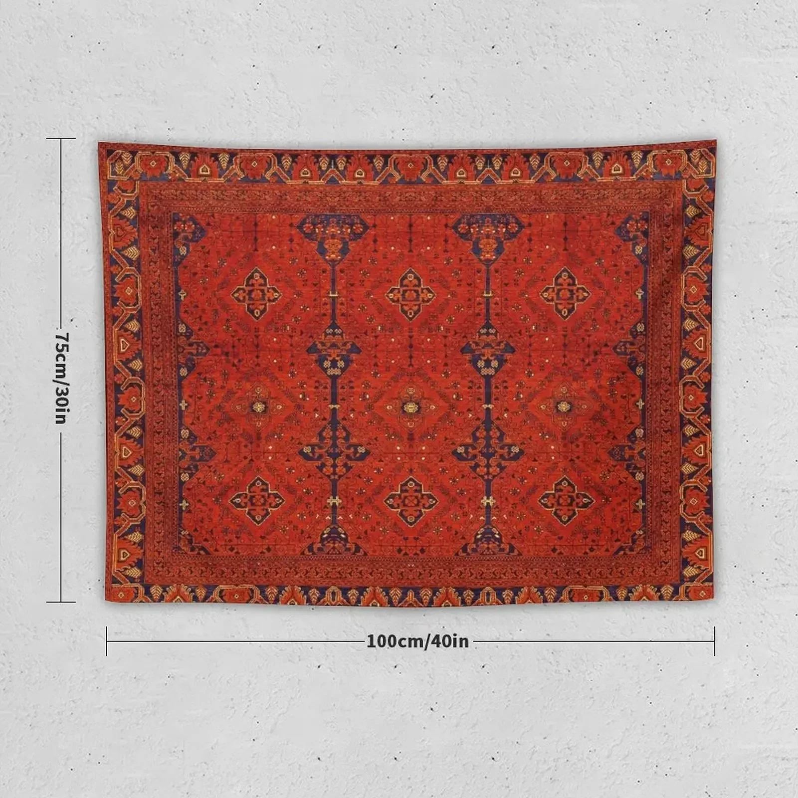 Red Heritage Berber Traditional Moroccan Style Tapestry Mushroom Funny Tapestry