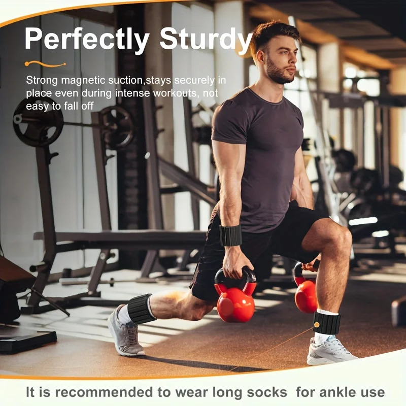 أوزان معصم مغناطيسية جديدة، 1 كجم أوزان للكاحل للنساء والرجال، عبوتان قابلة للتكديس مثالية للركض/اليوجا وفكرة هدية أكثر رائعة #2
