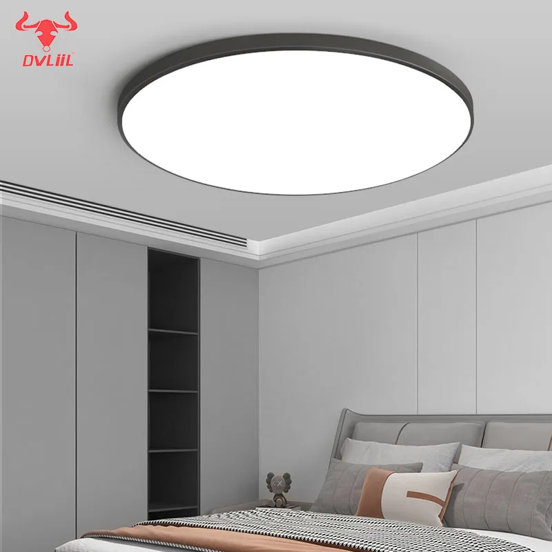 Panel de luz Led de 45W y 72W, lámpara de techo redonda de CA 220V para iluminación interior del hogar, luces de techo LED Nórdicas