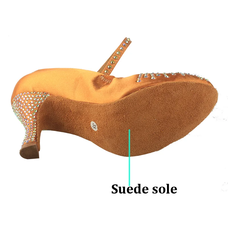 Wedopus chaussures de danse latine à talons hauts femme semelle souple noir femmes talons de danse avec cristaux 8.5CM