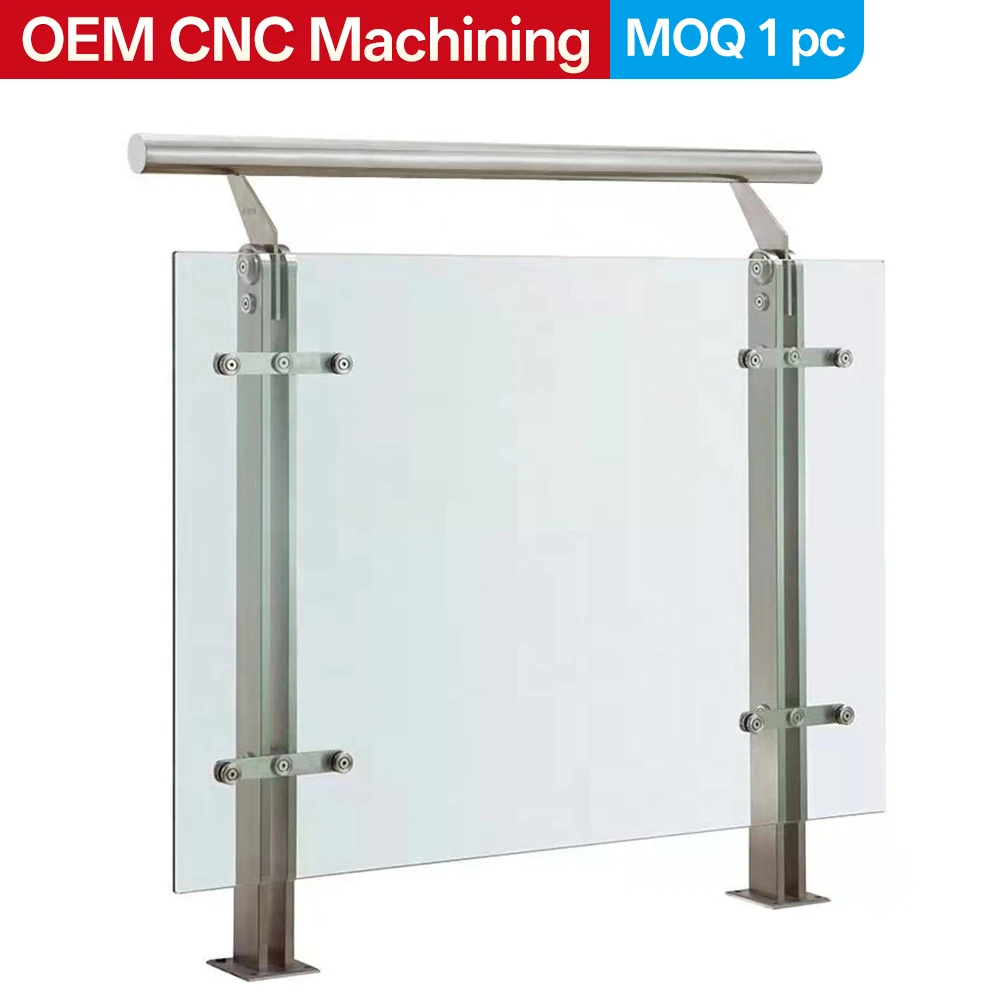 

Custom stair railings, glass posts, balusters, columns, pillars, supports, balconies, stainless steel (304, 316), aluminum