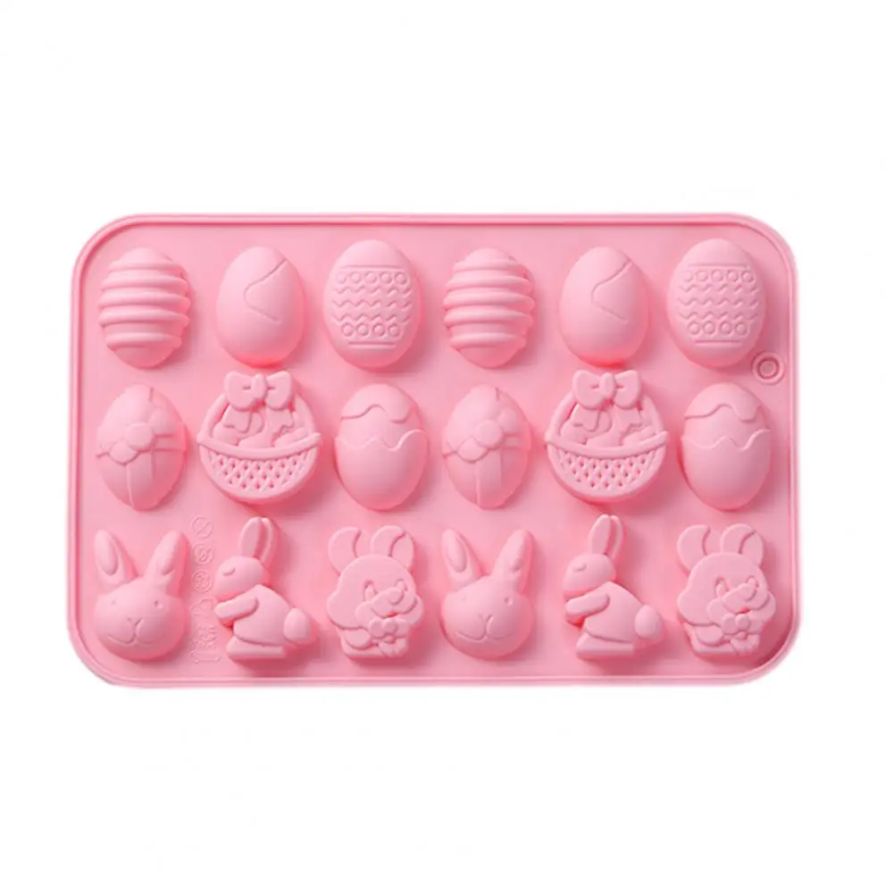 Silicone Easter Egg Mold Silicone Candy Mold Easter Bunny Silicone Chocolate Mold Non-stick Cake Baking Candy for Homemade