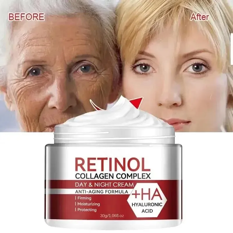 Retinol rugas removendo creme, anti envelhecimento, firmando, levantamento, desvanecer-se linhas finas, hidratante, brilho, cuidados com a pele, cosméticos coreanos