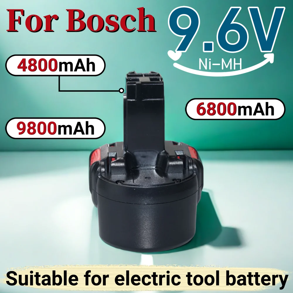 

For Bosch 9.6V 4800/6800/9800mAh Ni-MH Rechargeable Battery for PSR 960 BH984 BAT048 BAT119 L50