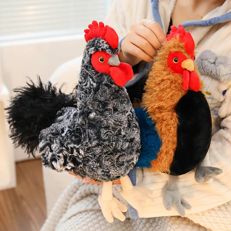 

27cm Simulated Chicken Series Plush Toy Rooster And Hen Plush Doll Stuffed Animal Toy Kid Birthday Gift Home Decor