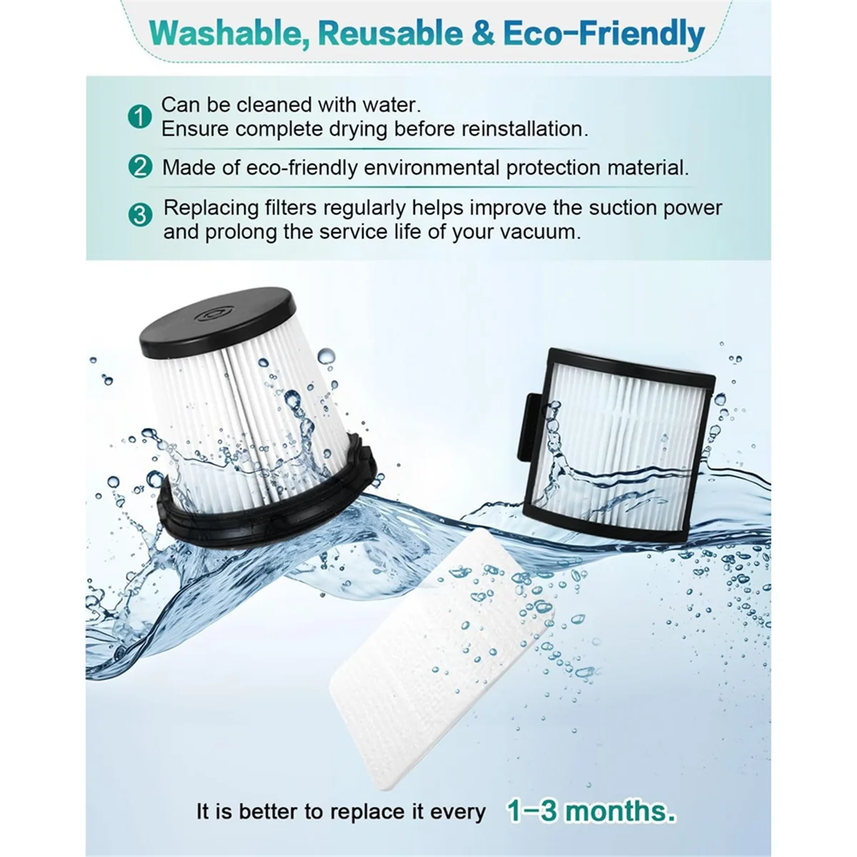 قطع غيار مرشحات HEPA A14G-IW3511/IW1111 للمكنسة الكهربائية Detect Pro اللاسلكية