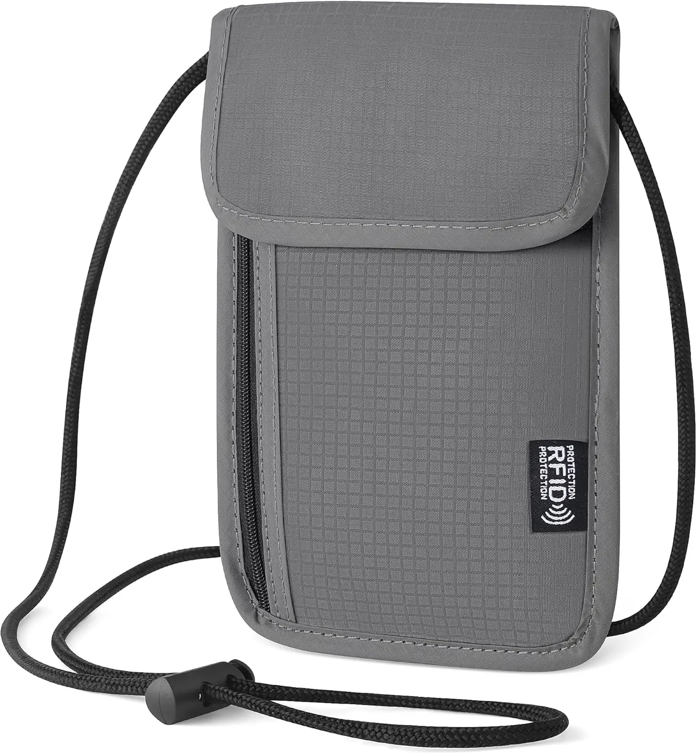 

5.5x7.9 Inch RFID Blocking Travel Neck Wallet, Adjustable Passport Holder for Men and Women, Lightweight Security Pouch