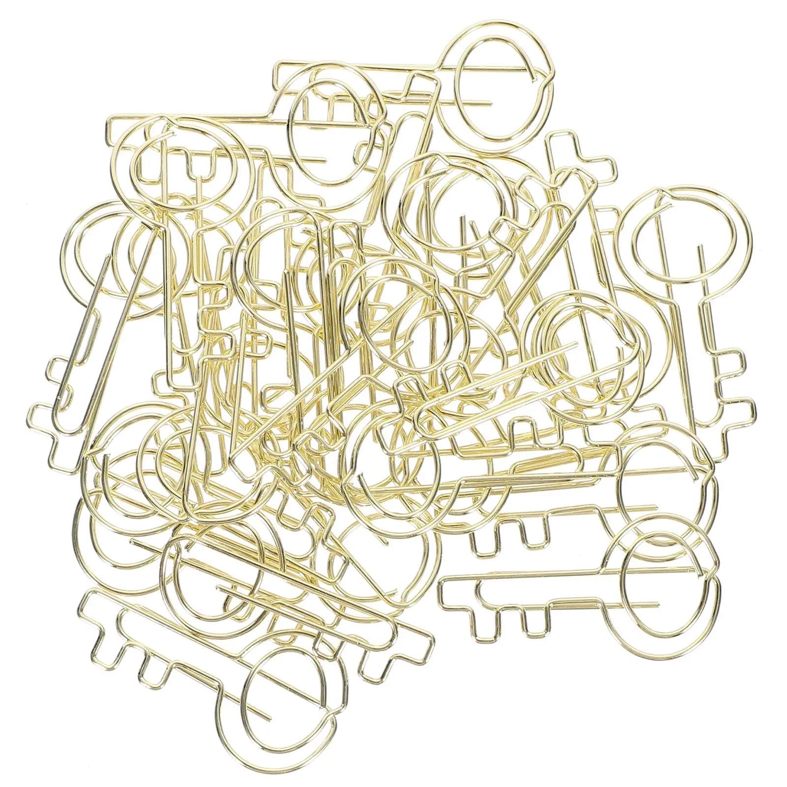 Paper Clips para fixação de documentos, Small Paper Clips, Key Shape Clips, Office File, 30pcs