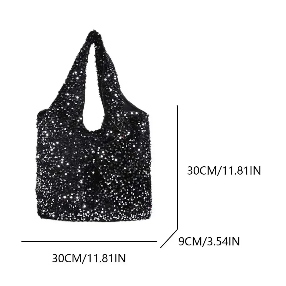 Tragetasche für Damen, Pailletten-Umhängetasche, trendige Hobo-Tasche, luxuriöse Designer-Handtasche, lässige Unterarmtasche für Arbeit, Reisen, Einkaufen – Detail 23