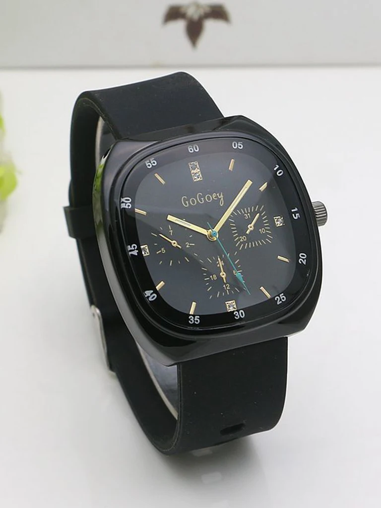 

Мужские кварцевые часы с силиконовым ремешком и имитацией иглы, роскошные подарочные мужские часы Часы для мужчин