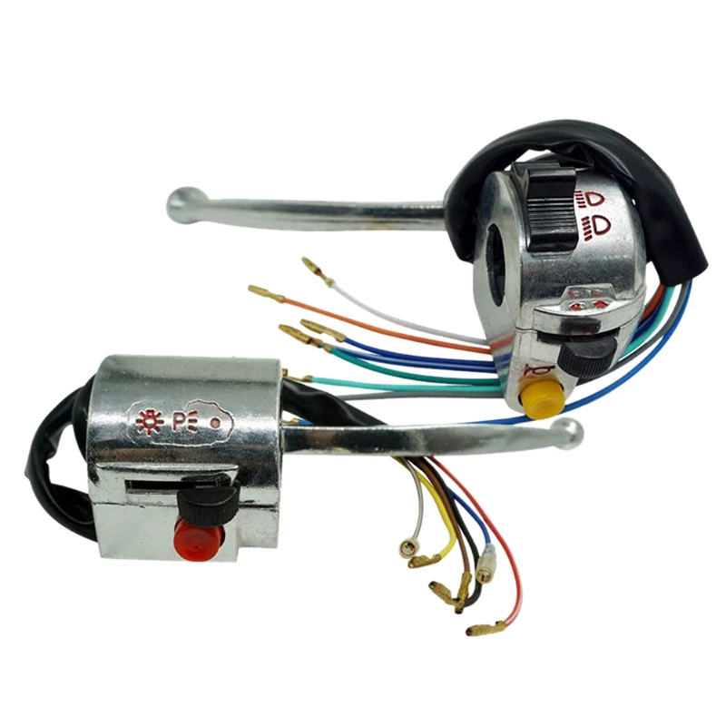 AB98-7/8 Inch 22Mm Motorcycle Handlebar Switch Assembly Horn High/Low Turn Signal Switch Control For Jialing JH70 JH90