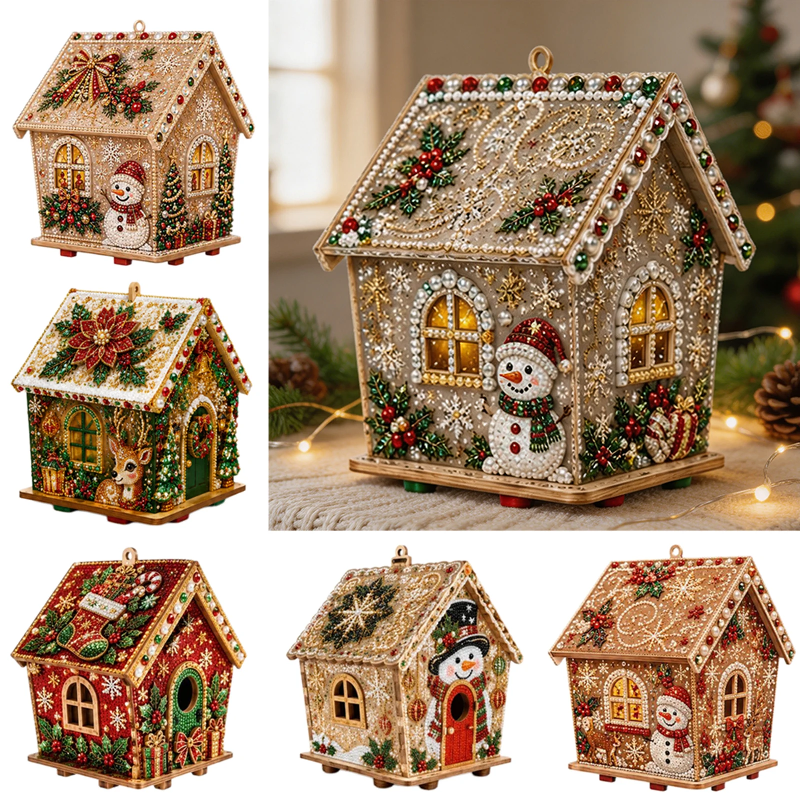 Art Craft Movement - 3d de madeira natal gingerbread casa