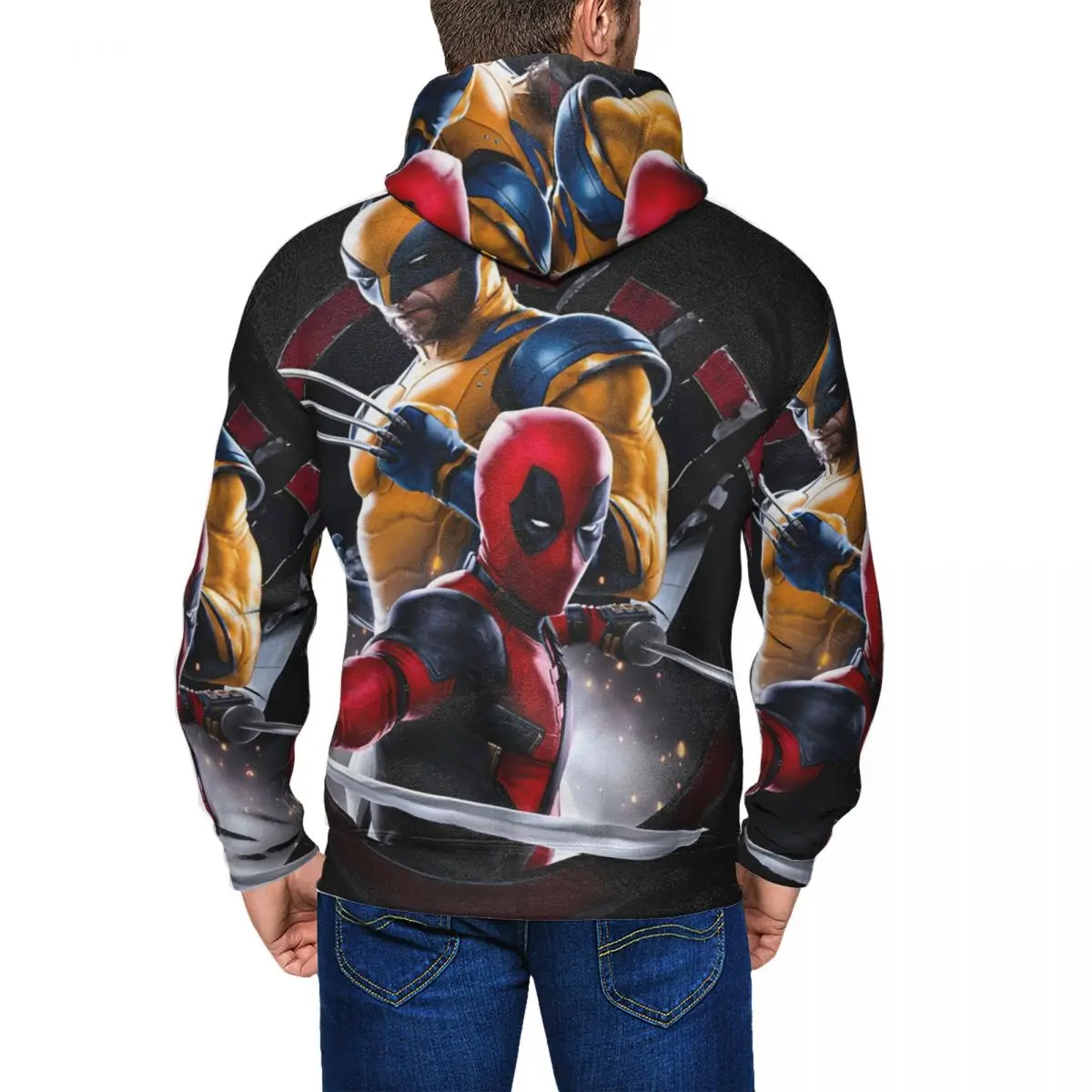 Dead Pool da uomo e Wolverine Teaming Up 2 felpa con cappuccio Deadpool & Wolverine Clothes felpe divertenti abbigliamento stampato